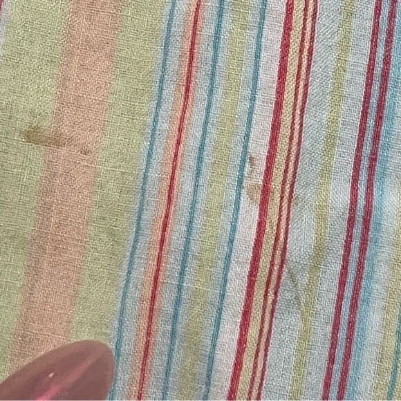 Vintage Victoria’s Secret Striped Capri Pajama Pants Small Yellow Blue Pink - Picture 4 of 12